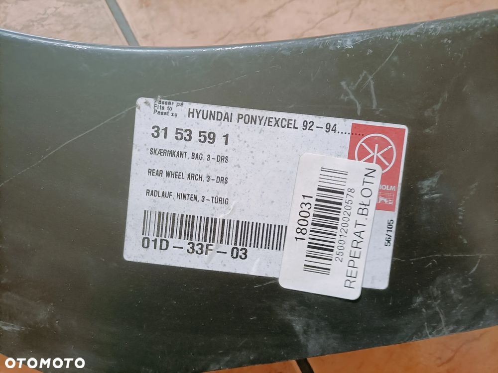 Reperaturka lewa błotnika tylnego Hyundai Pony 92-94 - 2