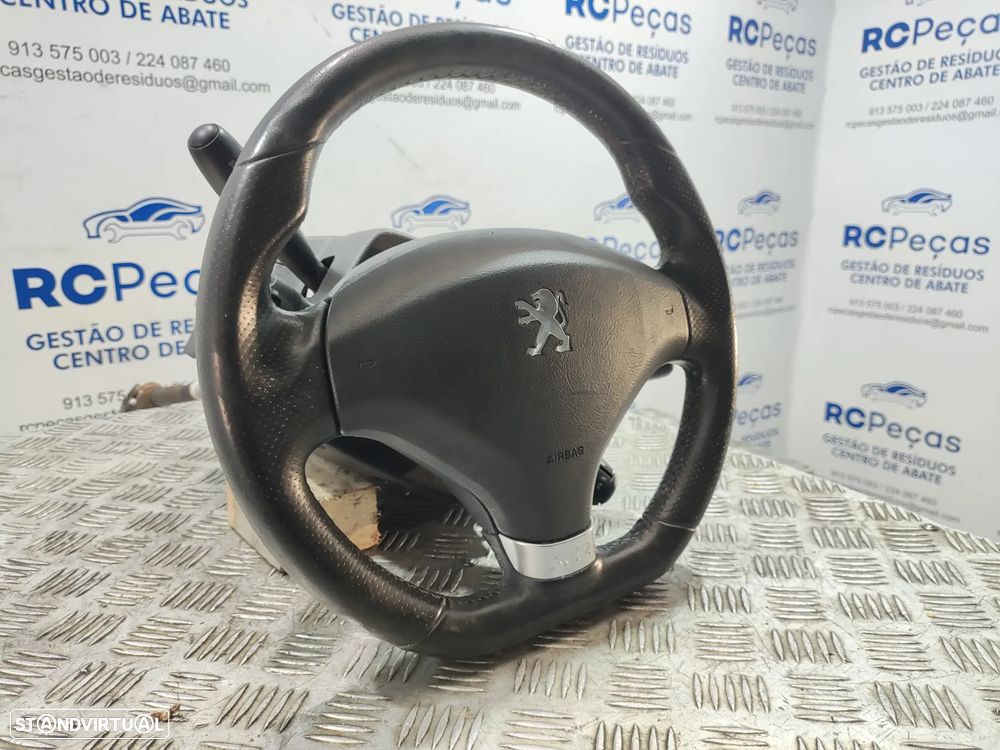 Volante completo Flat Bottom em pele perfurada Original Peugeot RCZ - 5