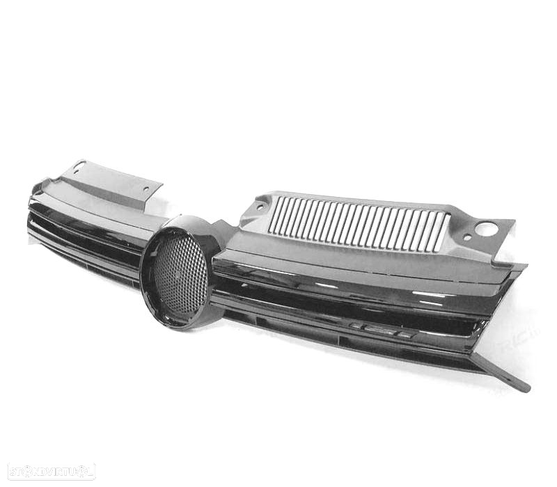 GRELHA FRONTAL VOLKSWAGEN VW GOLF VI 08-12 PRETO BRILHO - 2