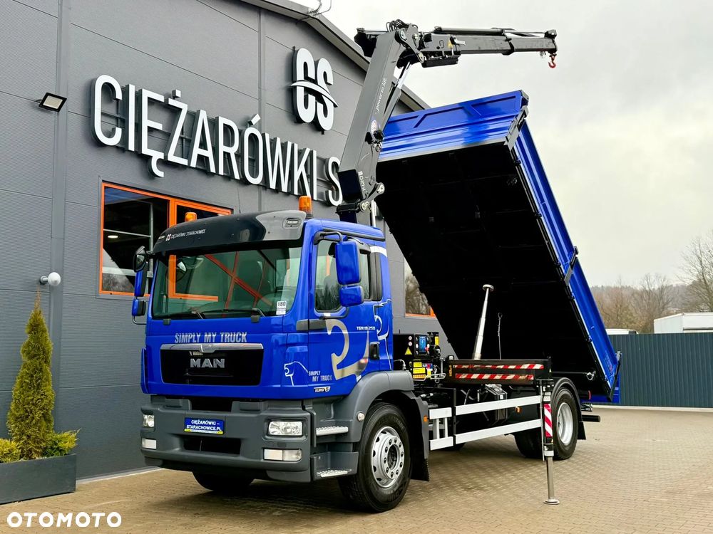 MAN TGM TGL TGS 18.250 // wywrotka 3-S + HDS HMF 1420 - K2 // budowlanka // energetyka //żuraw dzwig kran crane // Świeżo sprowadzony - 18