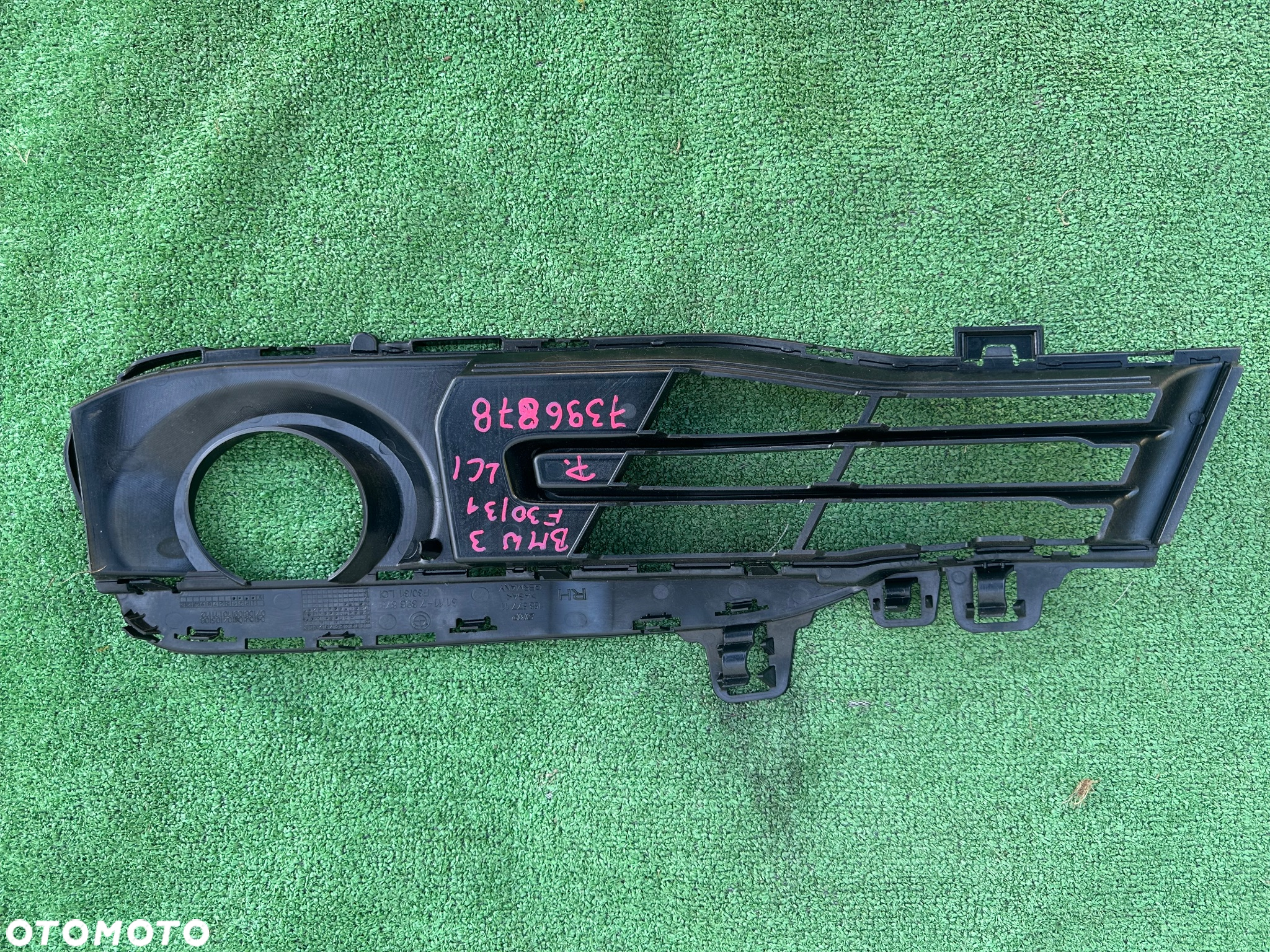 KRATKA PRZÓD PRAWA W ZDERZAK BMW 3 F30 F31 LCI 7396878 - 2