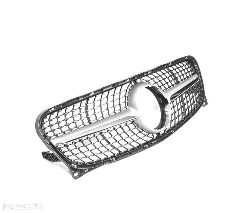 GRELHA DIANTEIRA MERCEDES CLASE GLA X156 AMG 15-17 LOOK DIAMOND SILVER - 1