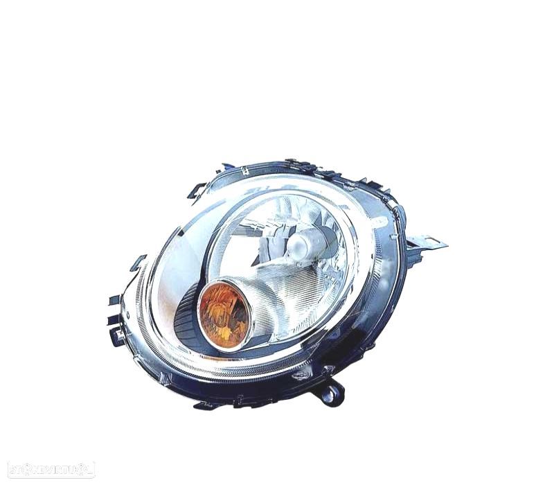 FAROL ESQ MINI R56 06-10 FUNDO CROMADO PISCA LARANJA - 1