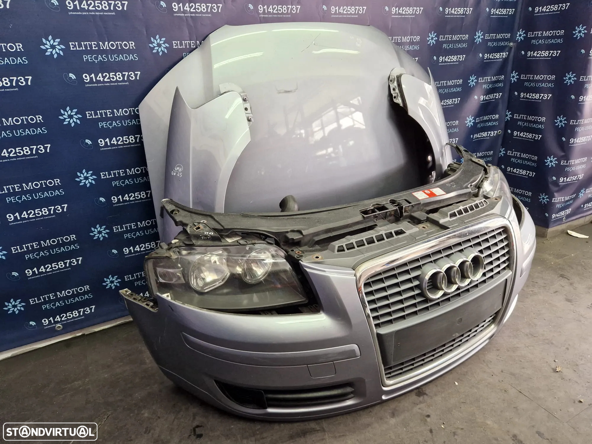 Frente completa usada AUDI A3 8P FASE 2 1.9 TDI BLS parachoques guardalamas oticas capot radiador - 2