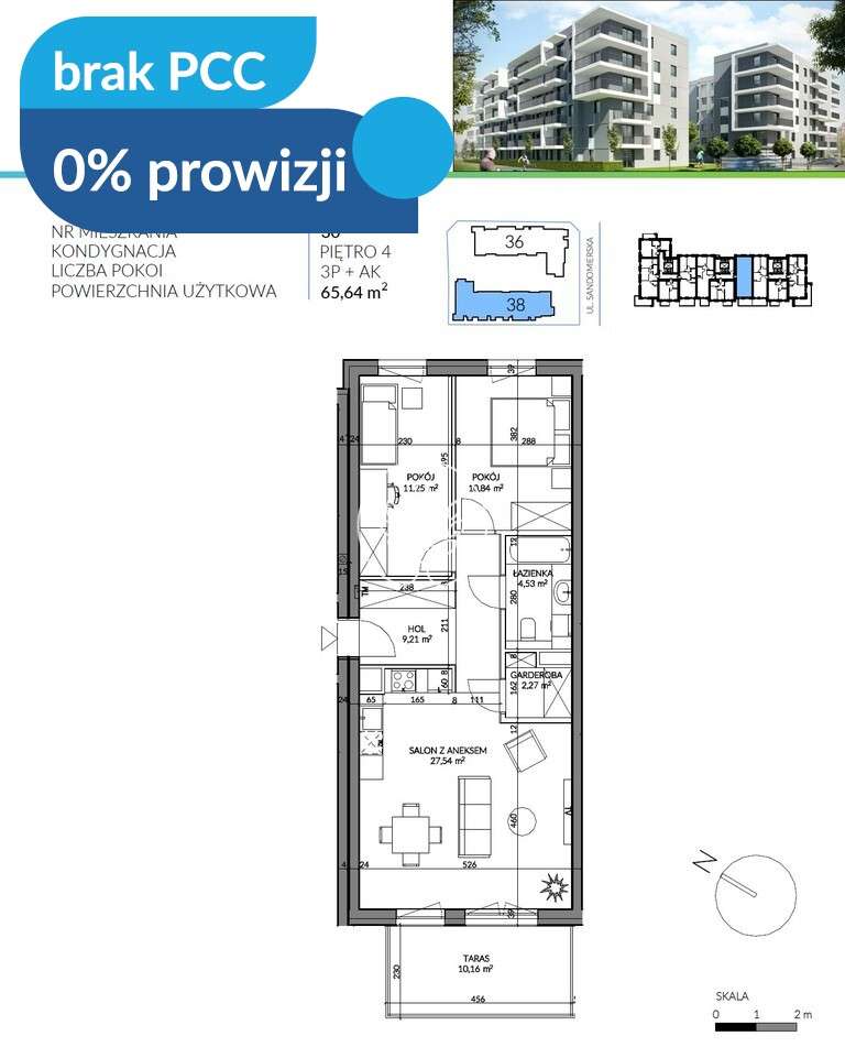 3 pokoje na Kapuściskach - 0% PROWIZJI