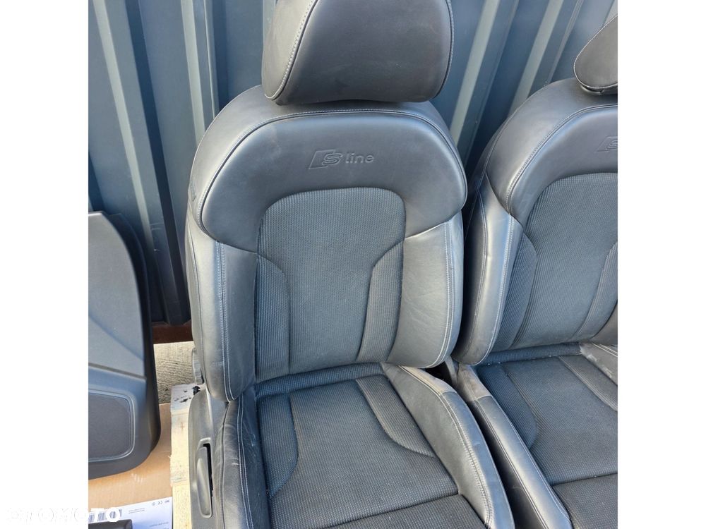FOTEL FOTELE AUDI Q3 8U S LINE SKÓRA + MATERIAŁ KOMPLET ! - 13