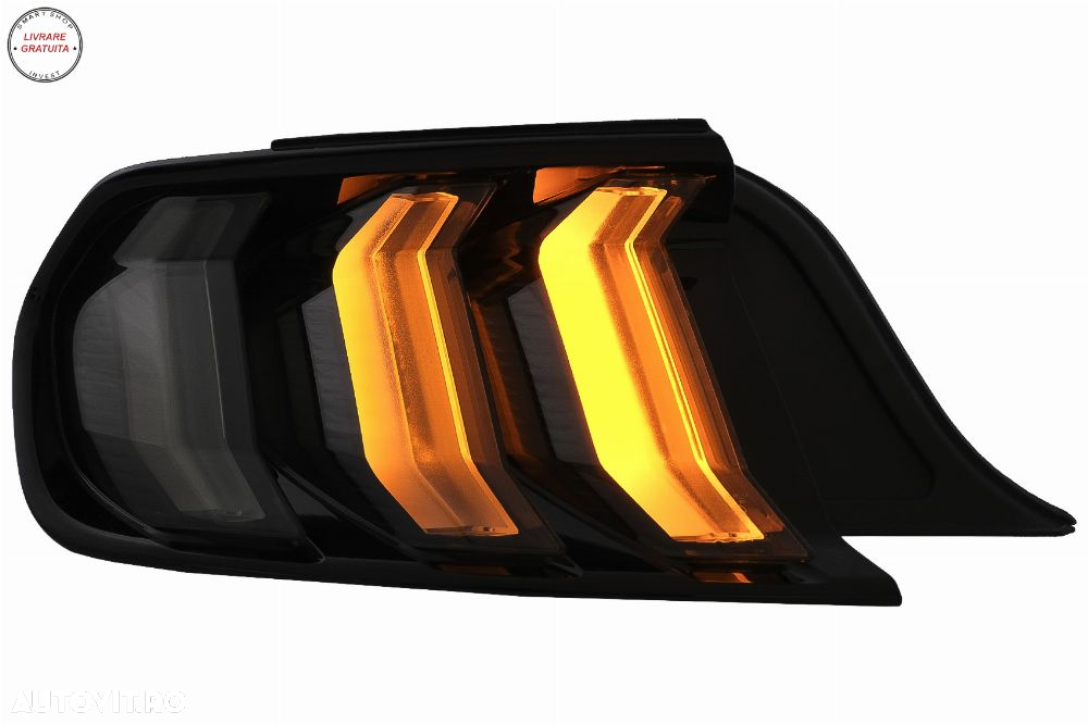 Stopuri Full LED Ford Mustang VI S550 (2015-2019) Fumuriu cu Semnal Dinamic Secven- livrare gratuita - 6