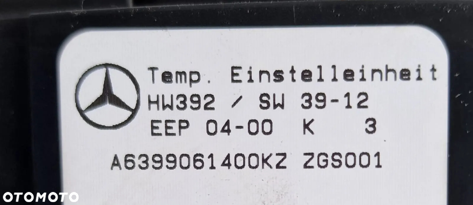 PANEL KLIMATYZACJI A6399061400  VITO , VIANO - 3