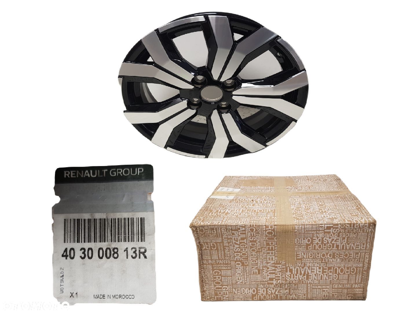 FABRYCZNIE NOWA ORYGINALNA ALUFELGA FELGA ALUMINIOWA RENAULT DACIA 16 x 6.5J ET45  4 x 100 40300428R - 1