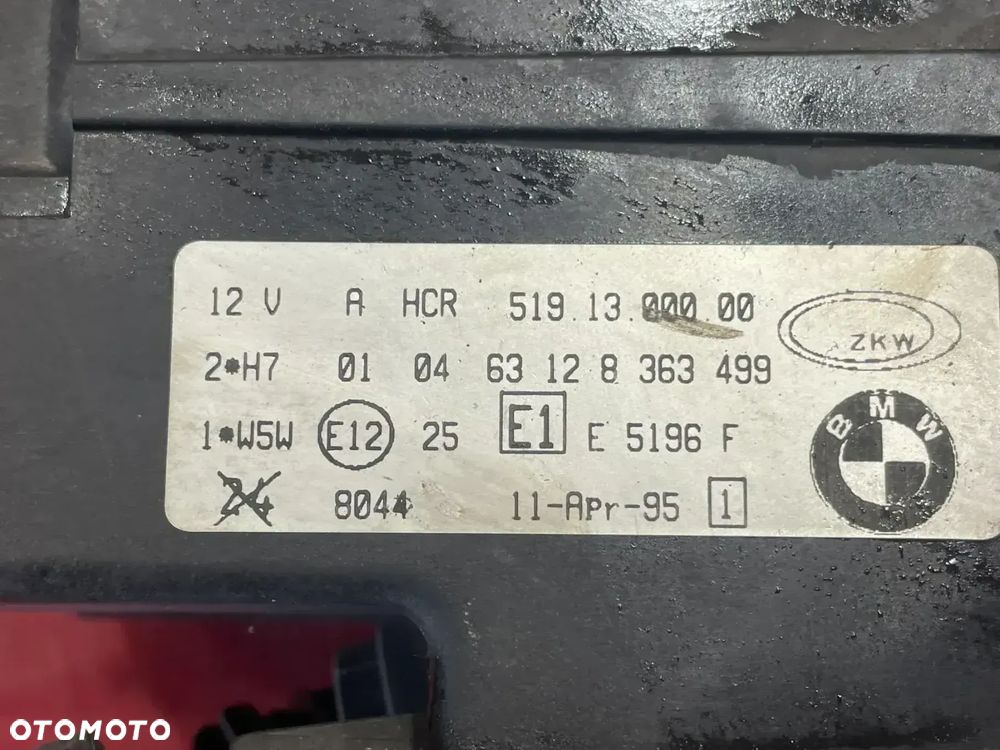 BMW E36 LAMPA LEWA PRZÓD 63128363499 - 3