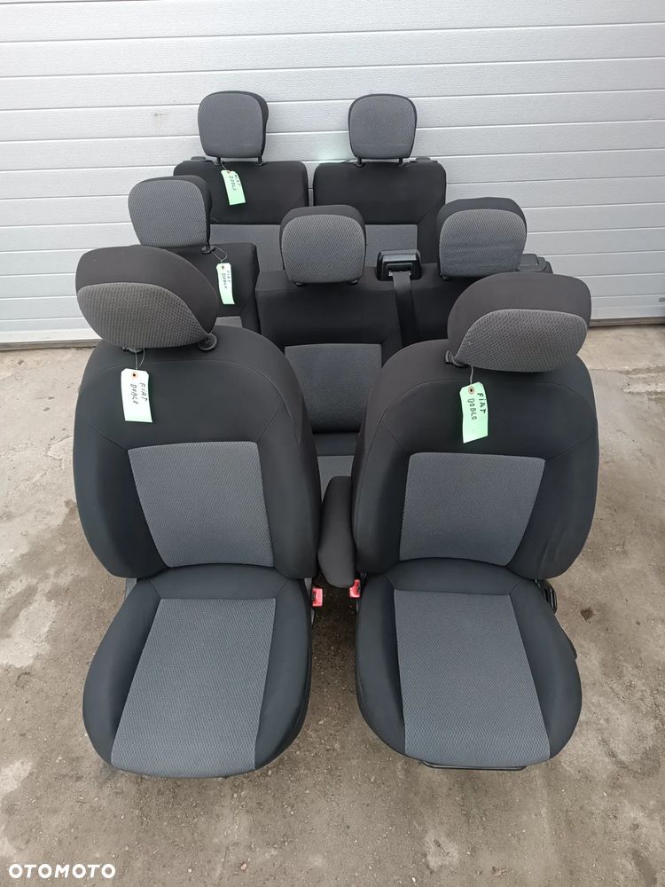 FOTELE PRZÓD TYŁ 7 OSÓB WNĘTRZE KOMPLET  FIAT DOBLO II - 1