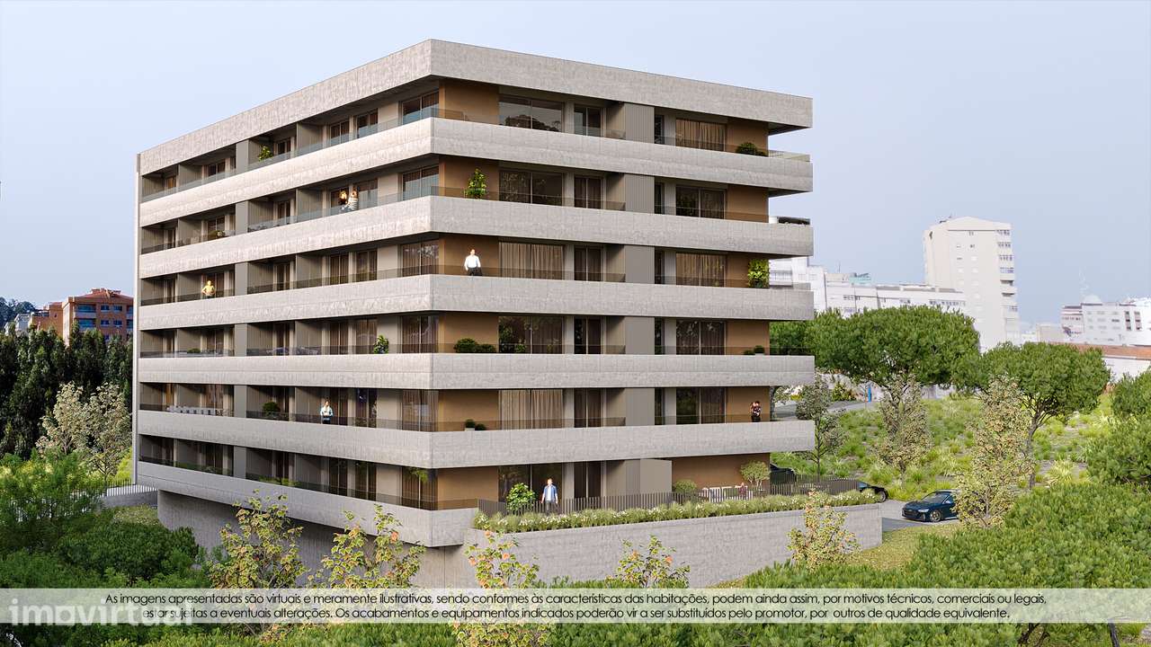 Excelente T2, Suíte, Novo, com varanda, Mafamude, 600m El Corte Inglès - Grande imagem: 5/26