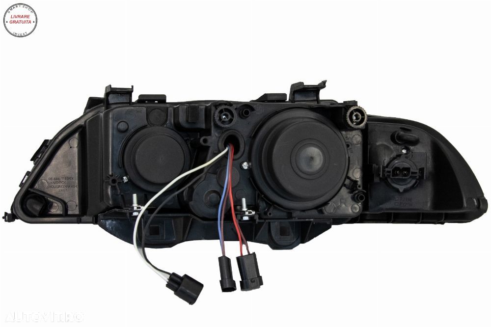 Faruri Angel Eyes BMW Seria 5 E39 Sedan Touring (1996-2003) Editie Negru Gri- livrare gratuita - 6