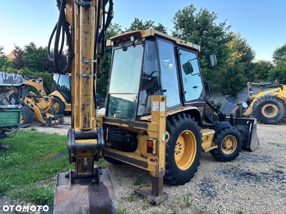 Caterpillar CAT 428D 2005r 4x4 koparko ładowarka teleskop widły rekin - 4