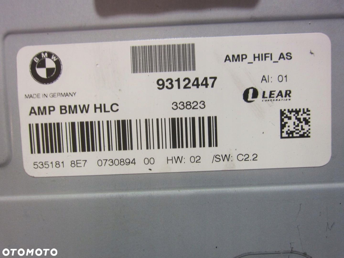 BMW 3 F30 MODUŁ WZMACNIACZ HIFI 65129312447 9312454 65129334716 9312447 - 6