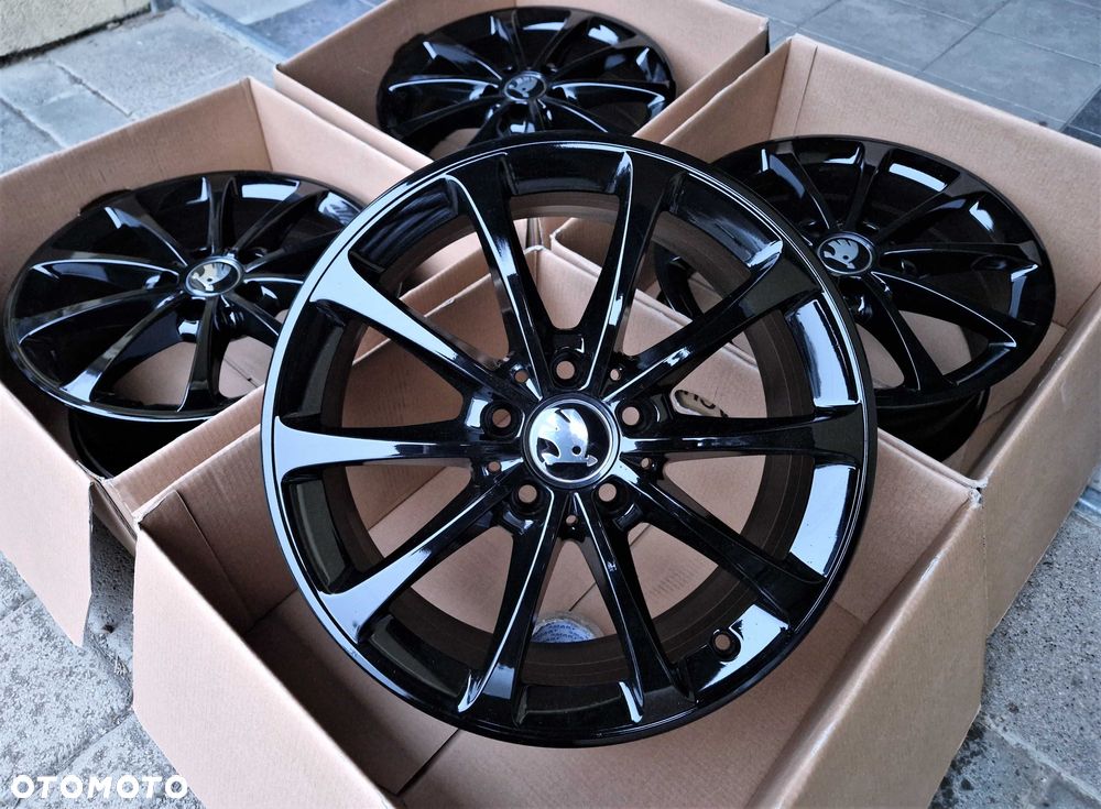 Alufelgi 17 5x112 Skoda Octavia Kodiaq Superb Yeti Karoq Czarne ! 626# - 4
