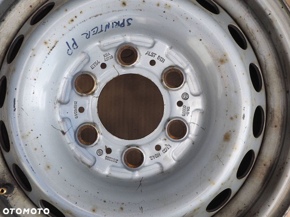 felgi stalowe mercedes sprinter vw crafter 6,5x16 6x130 et54 nr komplet - 6