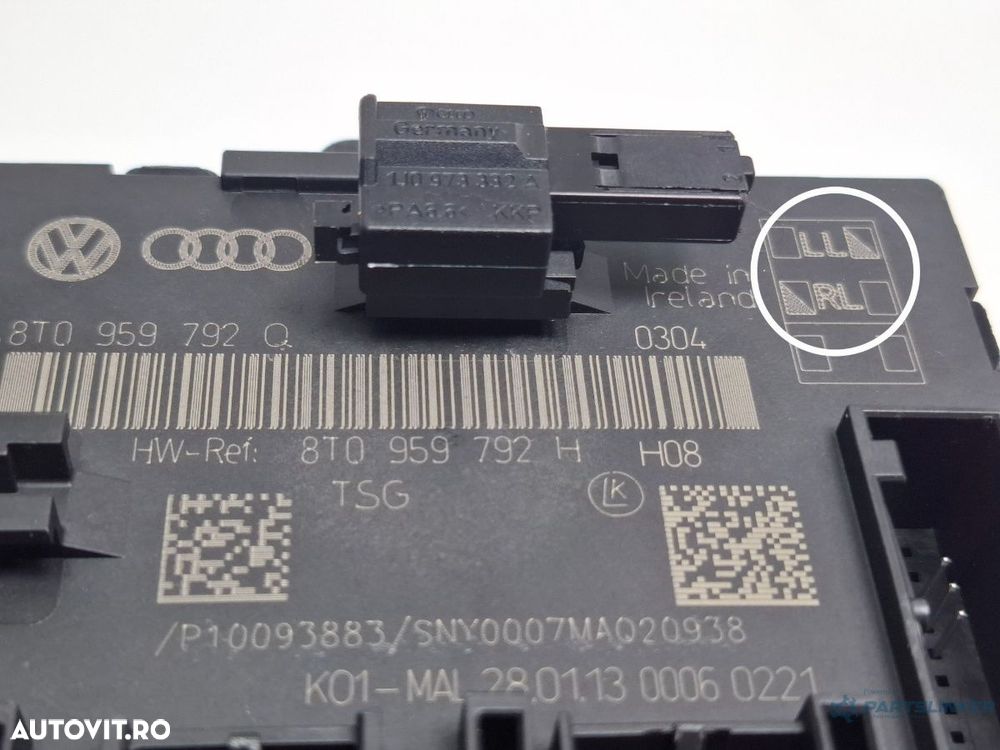 Modul usa dreapta fata AUDI A4 IV 8K2, B8 2007 - 2015 TDI CAGB, CJCB, CSUB 8T0959792Q , 8T0959792H - 2