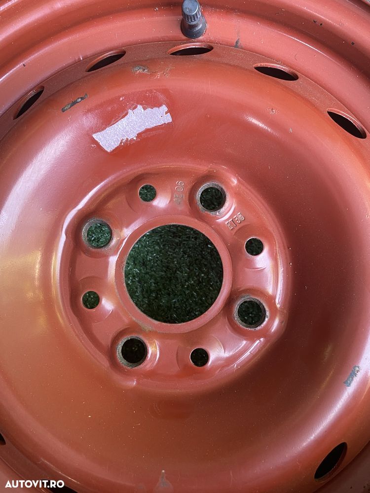 Roata rezerva originala Fiat 500 Lancia 4X98 cu anvelopa 135 80 13 - 6