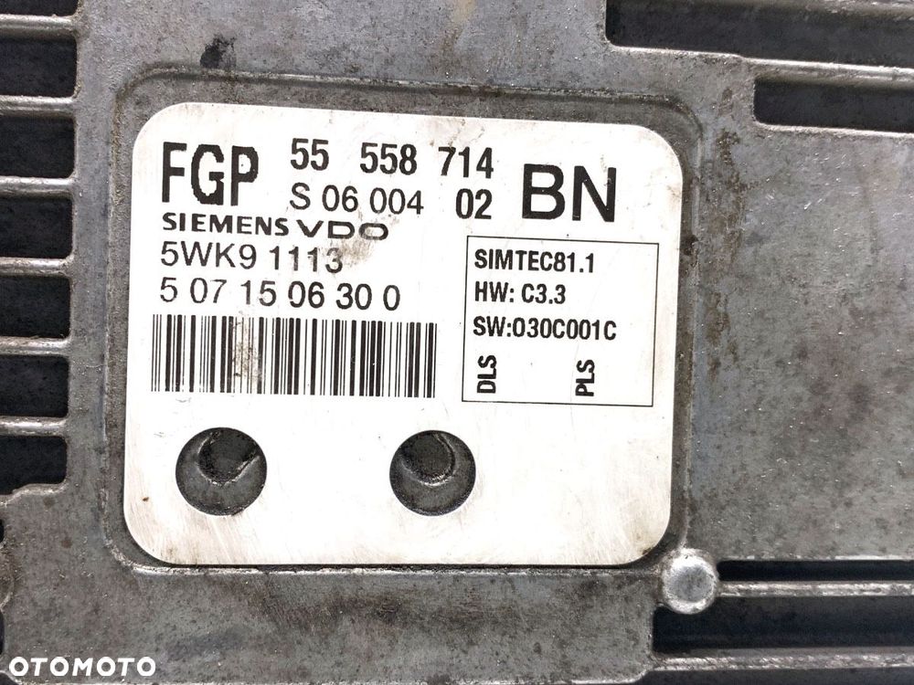 KOMPUTER SILNIKA  OPEL VECTRA C (Z02) 2002 - 2009 2.2 DGi (F69) 114 kW [155 KM] benzyna 2003 - 2008 - 4