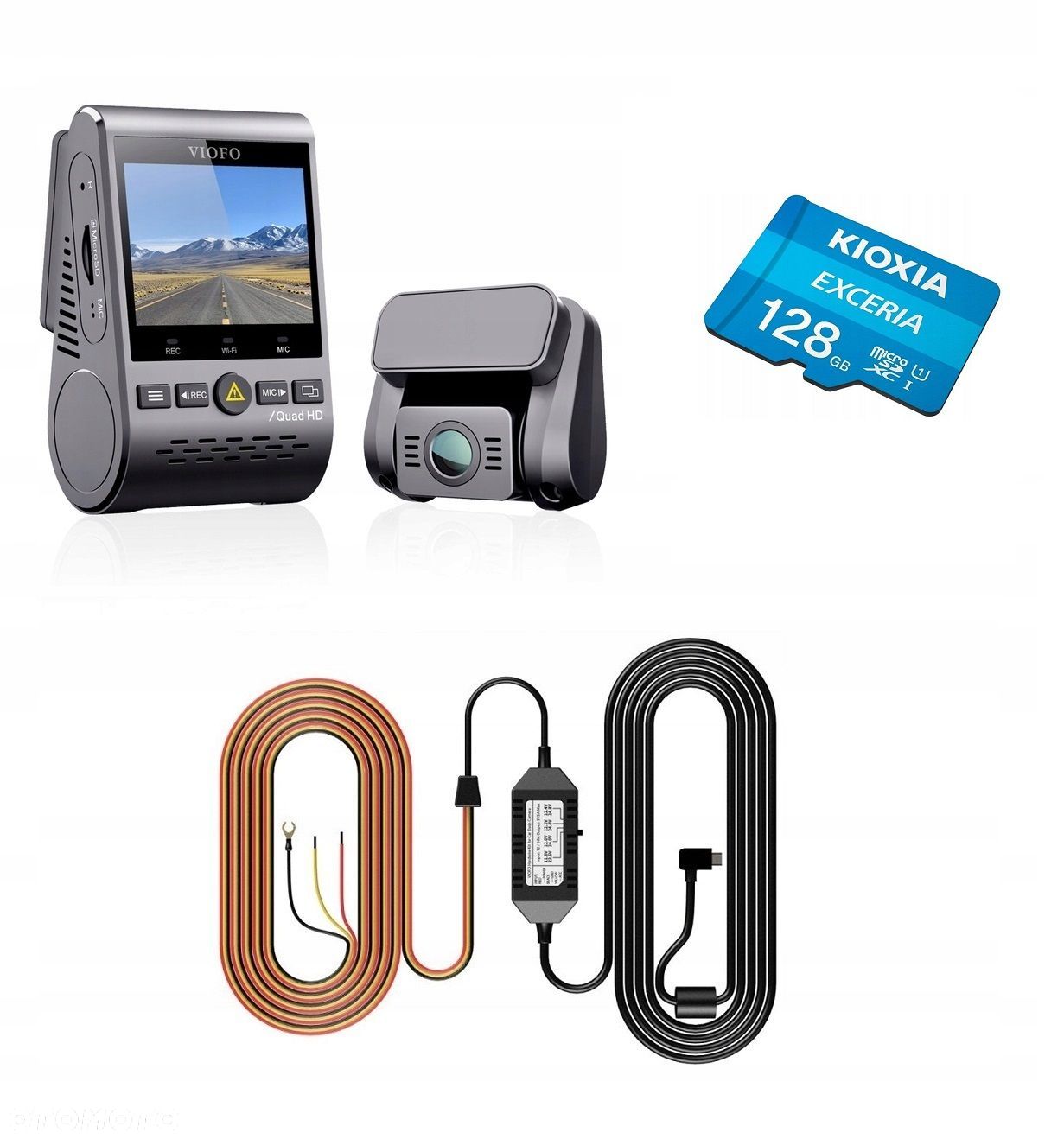 VIOFO A129 PLUS-G DUO KAMERA PRZÓD+TYŁ+128GB+ACC - 1