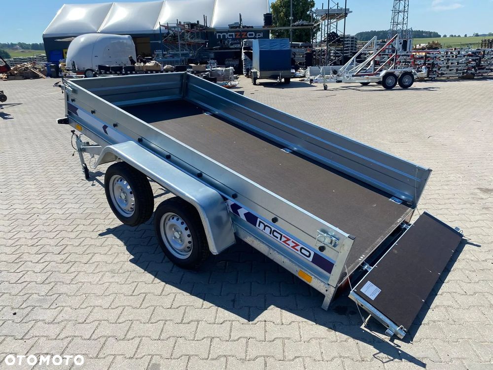 Niewiadów DOSTAWA! Przyczepa wym. 304x150x35, BD7530UT dwuosiowa UCHYLNA! Spawana rama! Wzmocniona tylna burta, sprężyny gazowe! MOCNA - 17