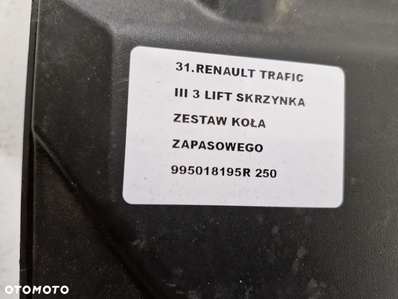 renault trafic iii 3 lift skrzynka zestaw koła zapasowego 995018195r - 4