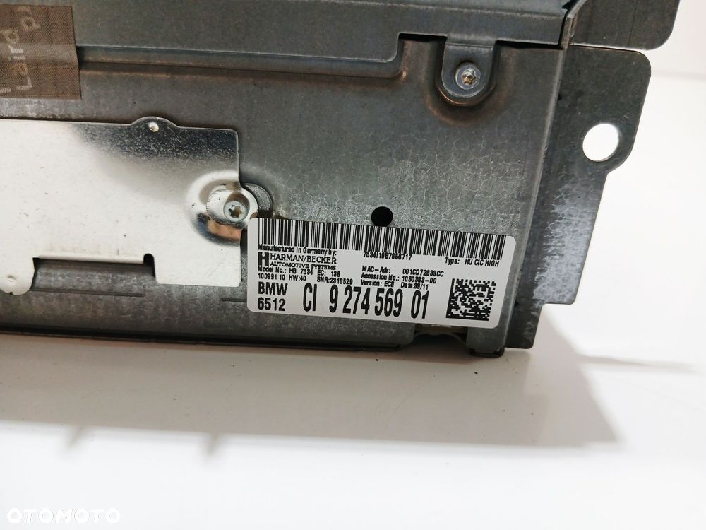 RADIO CZYTNIK NAWIGACJI BMW F10 F11 9274569 - 5