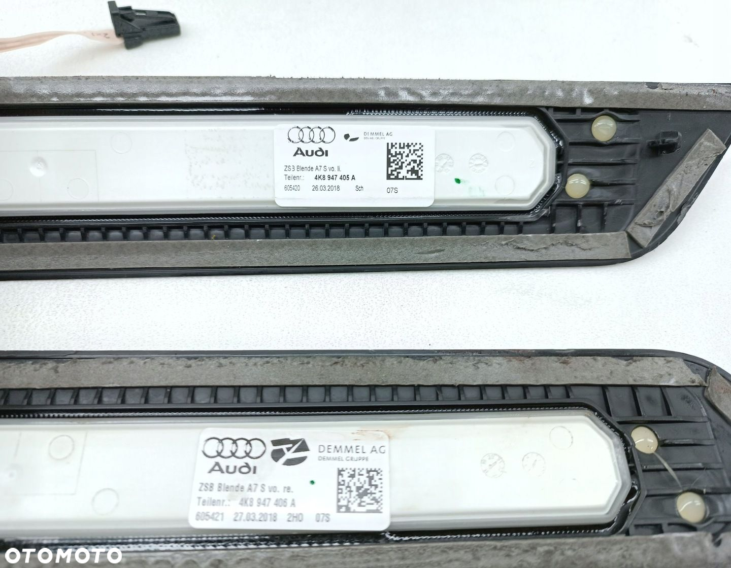 LISTWY PROGOWE KOMPLET PODŚWIETLANE LED S-LINE AUDI A7 C8 4K8947405A - 7