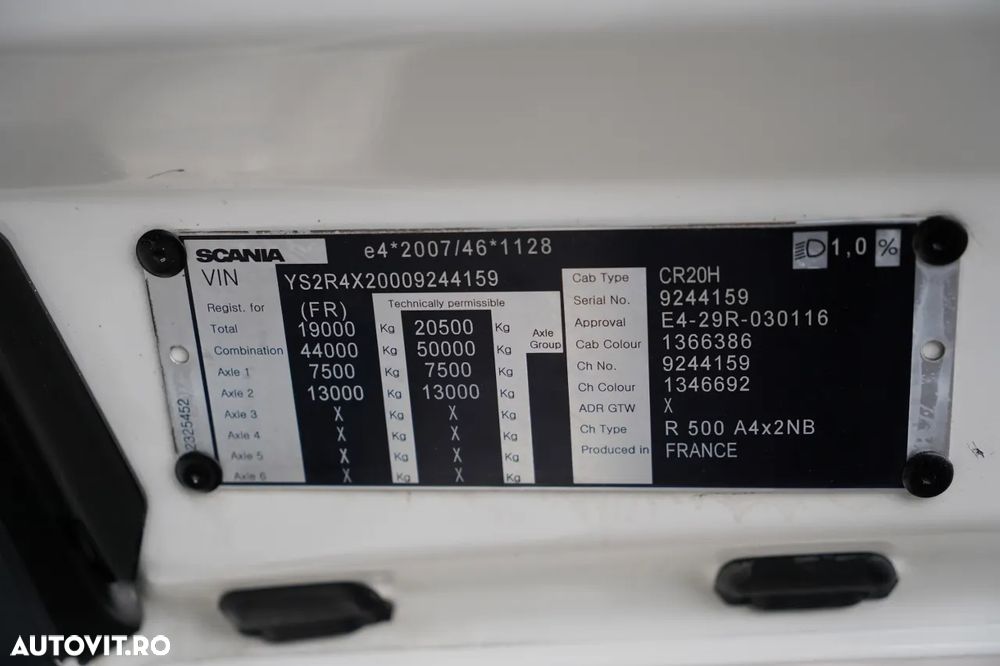 Scania R 500 / SISTEM HIDRAULIC / RETARDER / COMPLET AIRMATIC / 100% ANVELOPE / - 38