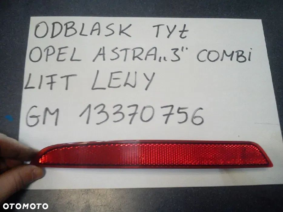 Odblask Tył Opel Astra J Combi Lift Lewy