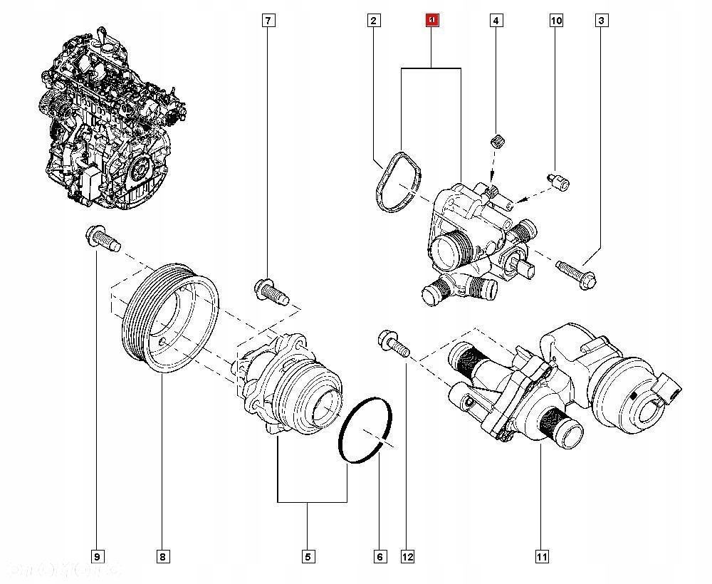 OBUDOWA TERMOSTATU RENAULT SCENIC III 2.0 DCI 8200978542 - 7