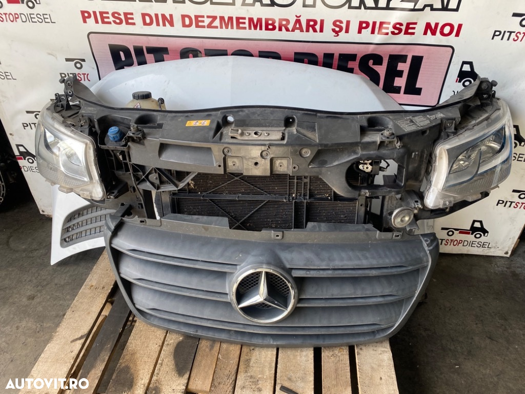 Fata completa Mercedes Sprinter 907 2018 2019 2020 2021 2022 2023 Bara fata Capota Faruri Grila Aripi Radiator - 2