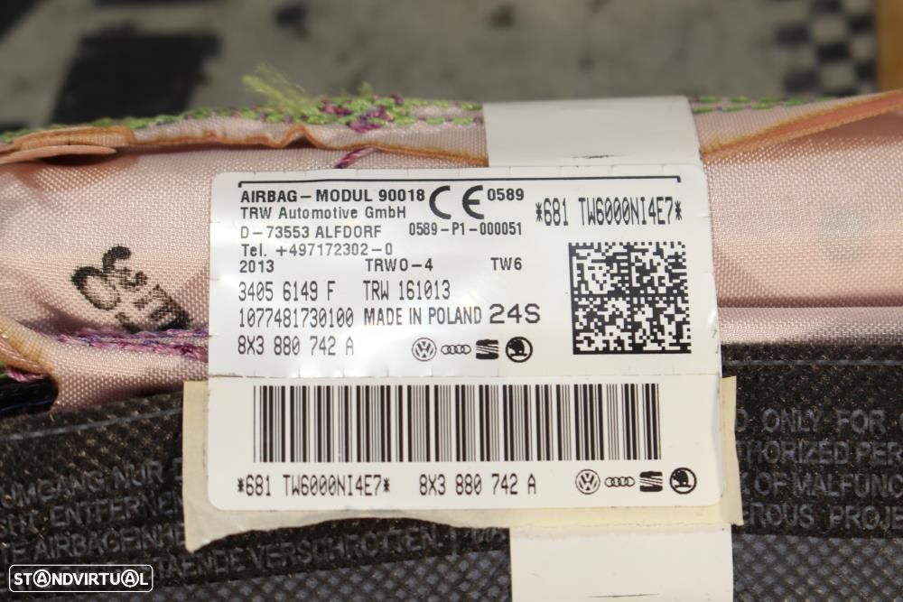 Airbags De Cortina Audi A1 (8X1, 8Xk)  8X3880742a / 8X3880741a / 34056 - 6