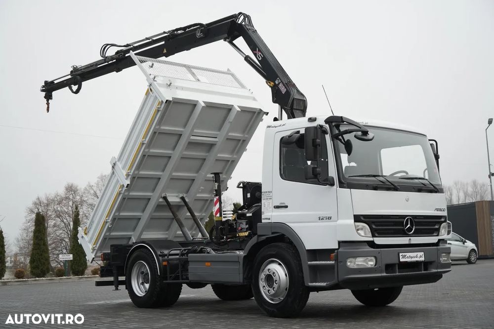 Mercedes-Benz ATEGO 1218 / 4x2 / BASCULATOR + HDS HIAB 0088 BS-3 / PILOT / MANUAL - 5