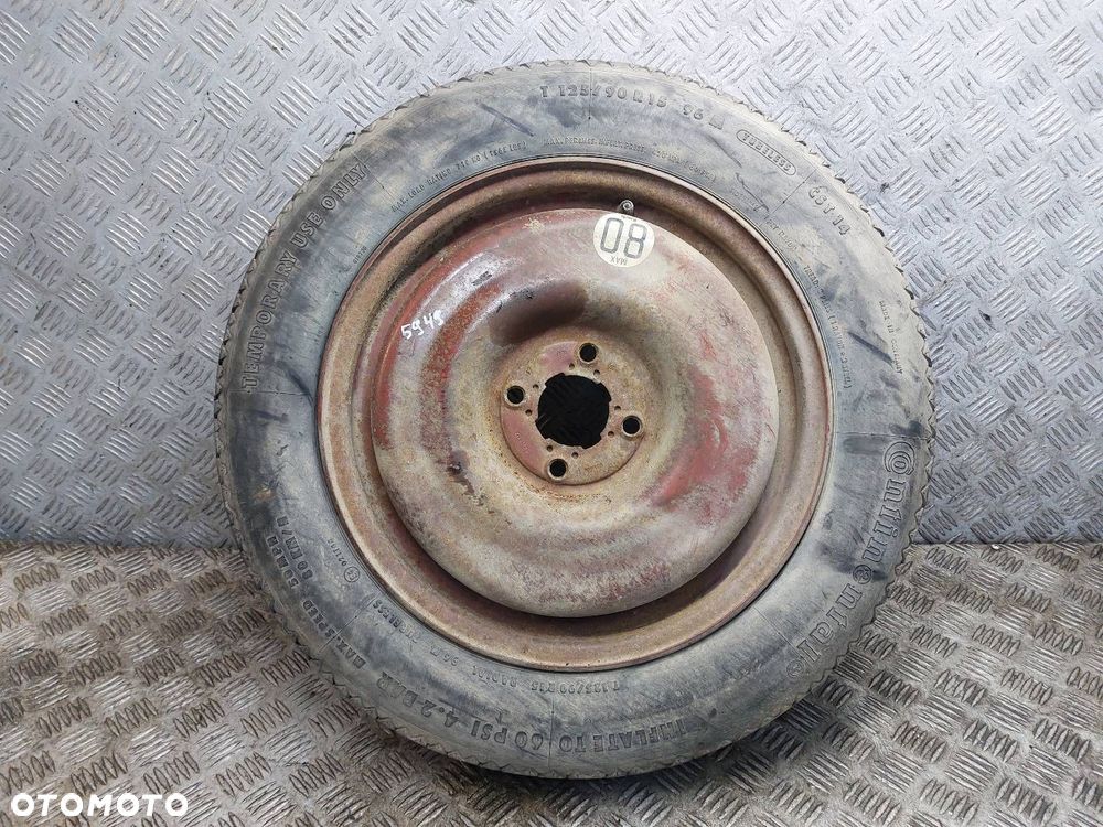KOŁO DOJAZDOWE DOJAZDÓWKA 4X100 4Jx15 ET38 FI60,1 125/90R15 RENAULT - 1