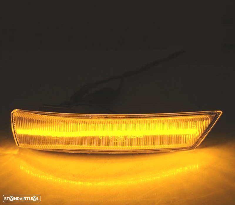 PISCAS LED ESPELHO PARA FORD FOCUS MK2 MK3 MONDEO MK4 DINAMICOS BRANCO - 3