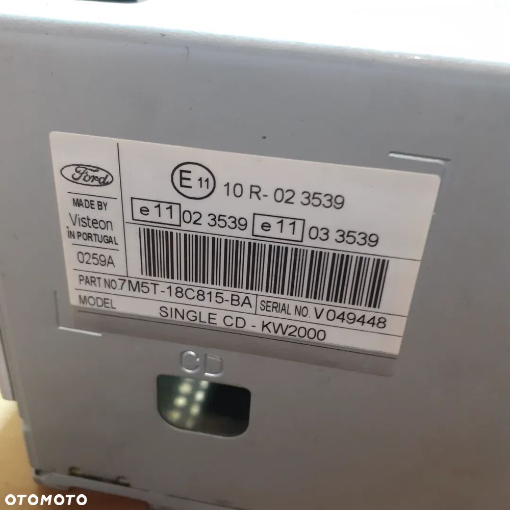 FOCUS MK2 04-08 RADIO CD 7M5T18C815BA 6000CD - 6