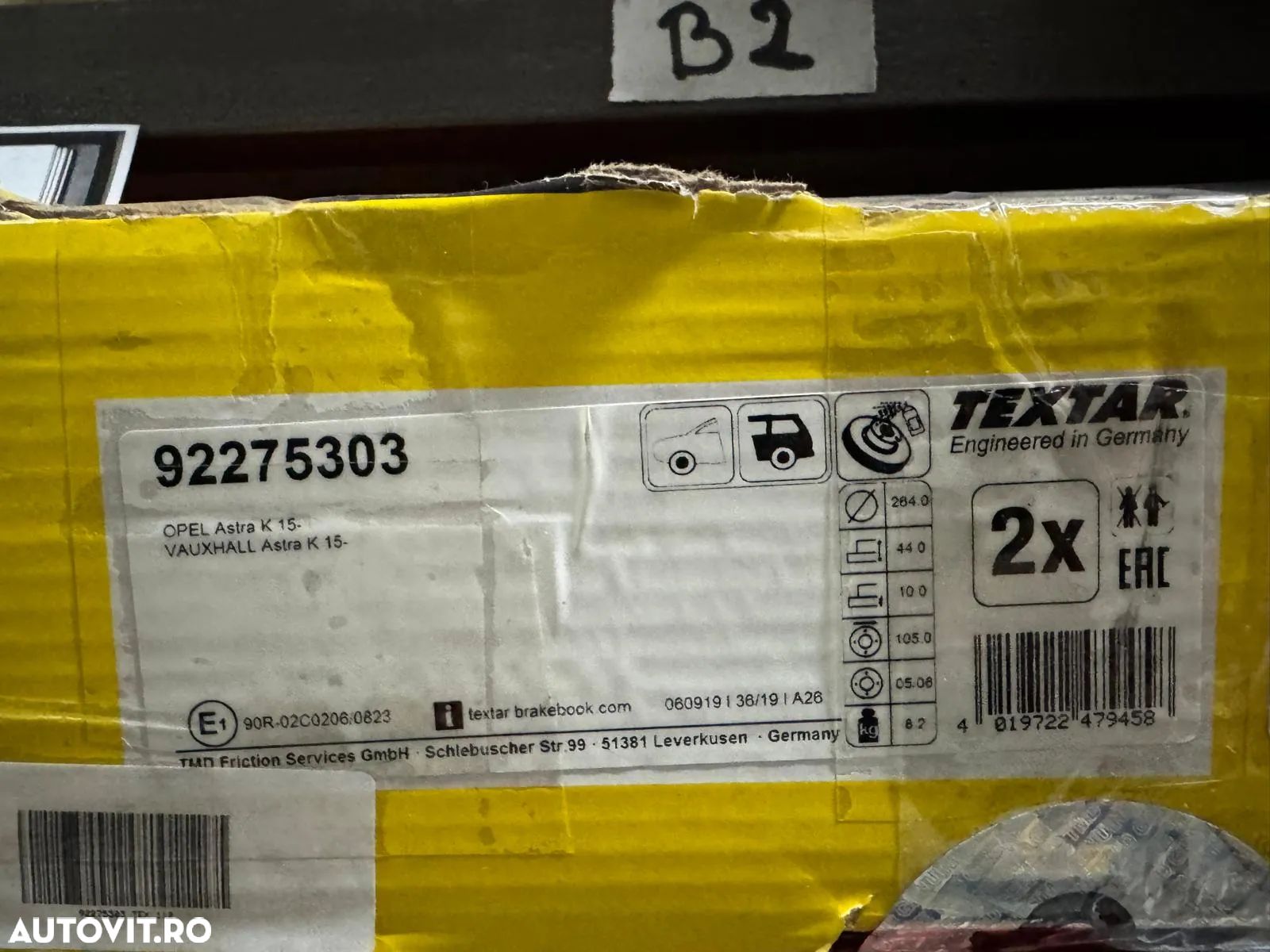 92275303 | Disc Frana | Opel Astra K - 1