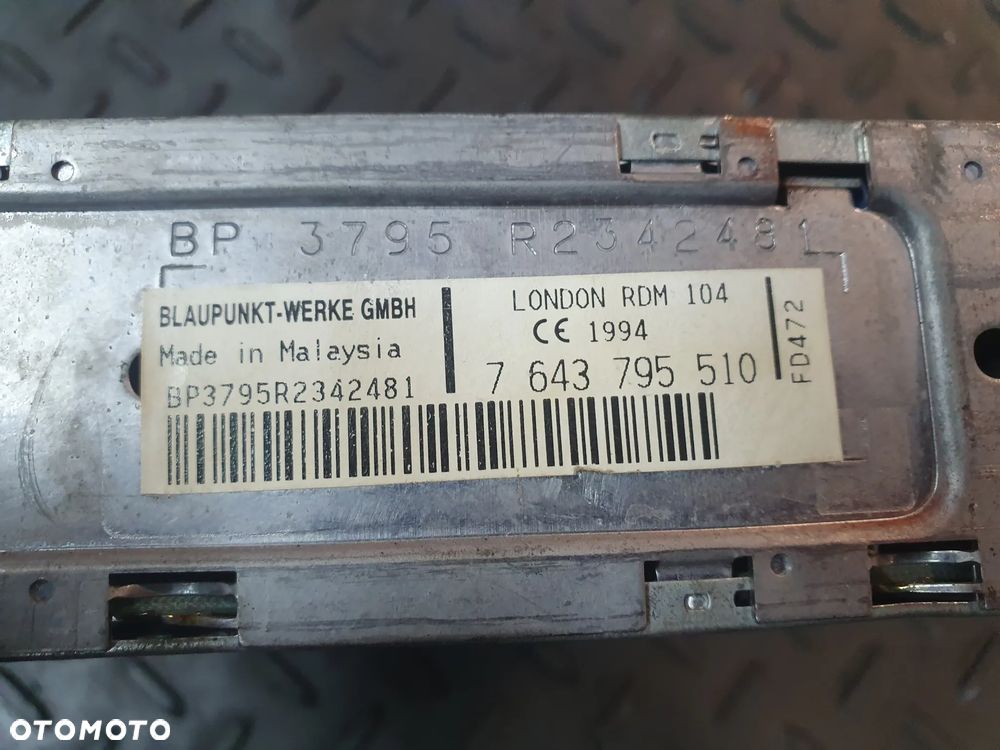 RADIO SAMOCHODOWE BLAUPUNKT LONDON RDM 104 7643795510 1H0971899 - 4