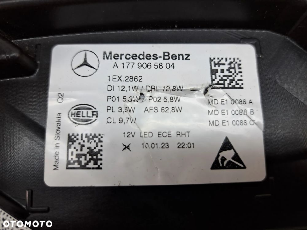 MERCEDES A KLASA W177 LIFT LAMPA PRAWA MULTIBEAM EUROPA - 6