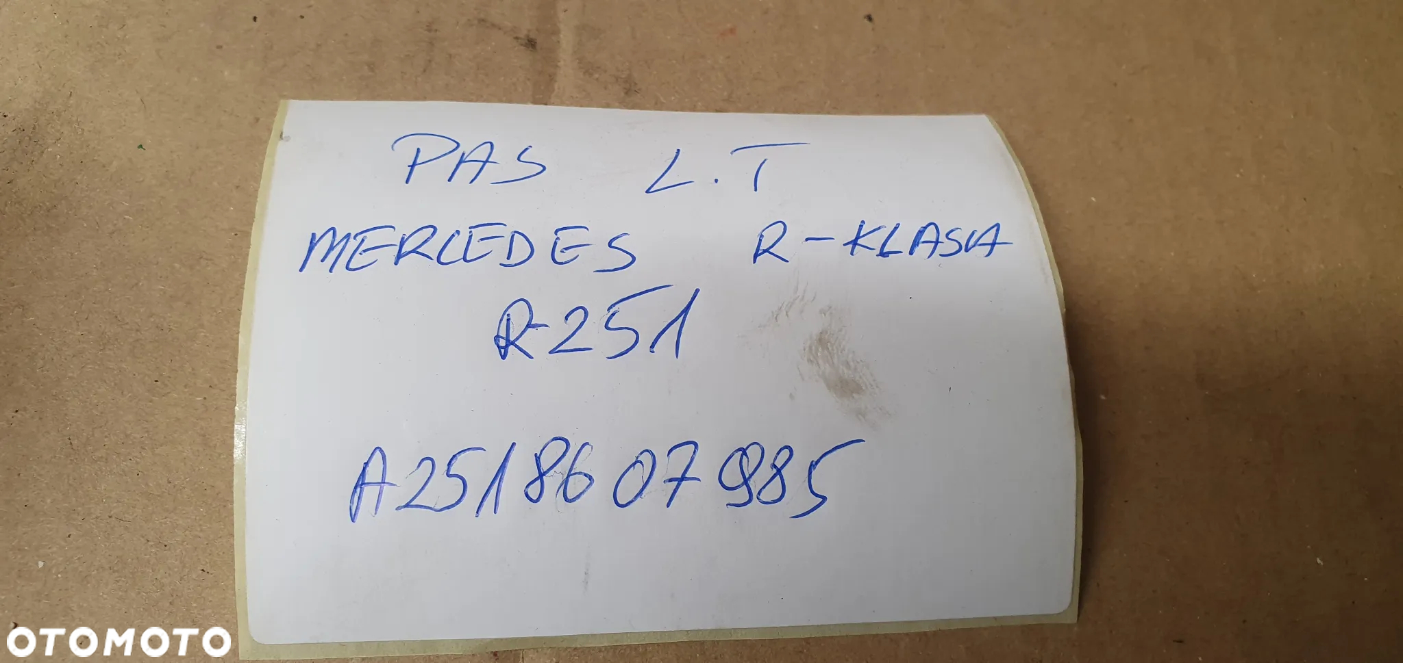 Pas bezpieczeństwa tył tylny lewy Mercedes R-Klasa W251 A2518607985 - 6