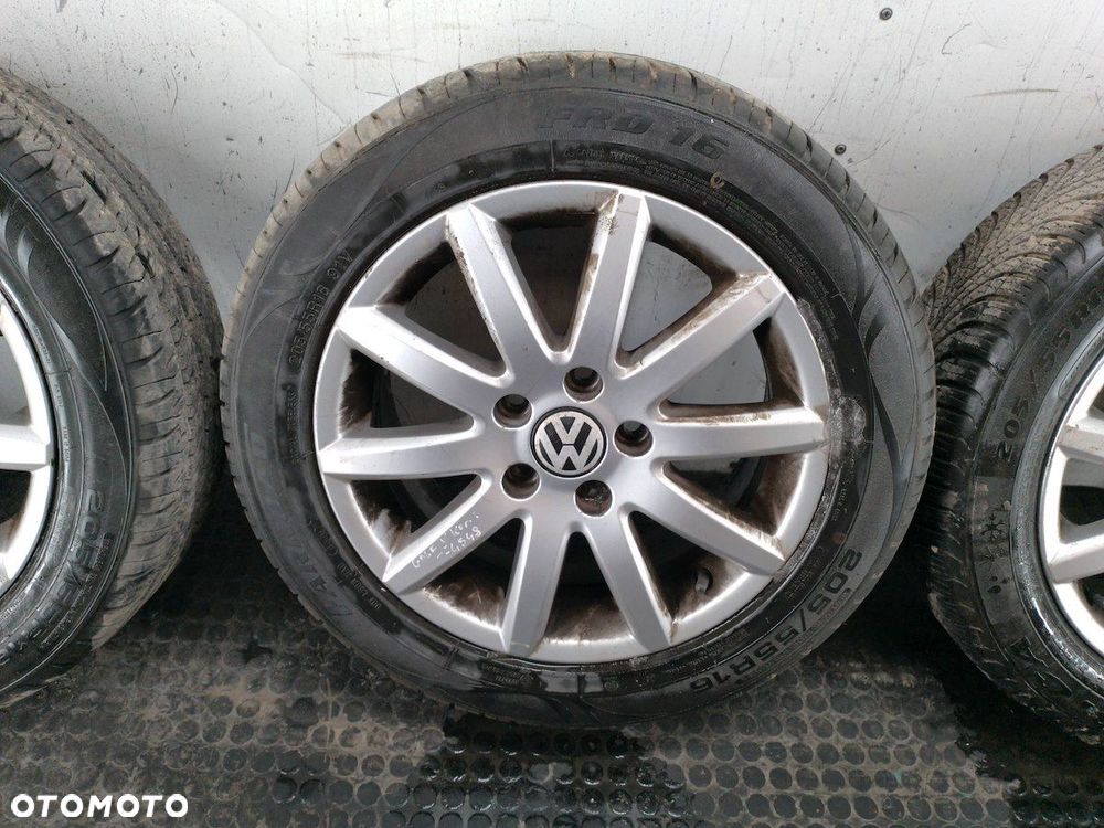 FELGI ALUMINIOWE KOMPLET 16 Z OPONAMI VW GOLF V 205/55R16 91V 6,5JX16H2ET50 - 5