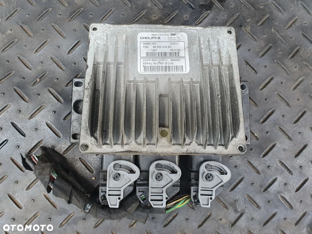 CITROEN C3 PEUGEOT 1.4HDI ECU KOMPUTER STEROWNIK SILNIKA 9650043480 + WTYCZKI INSTALACJA - 1