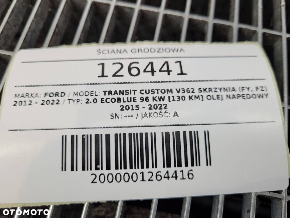 ŚCIANA GRODZIOWA PRZEGRODA FORD TRANSIT CUSTOM MK8 - 11