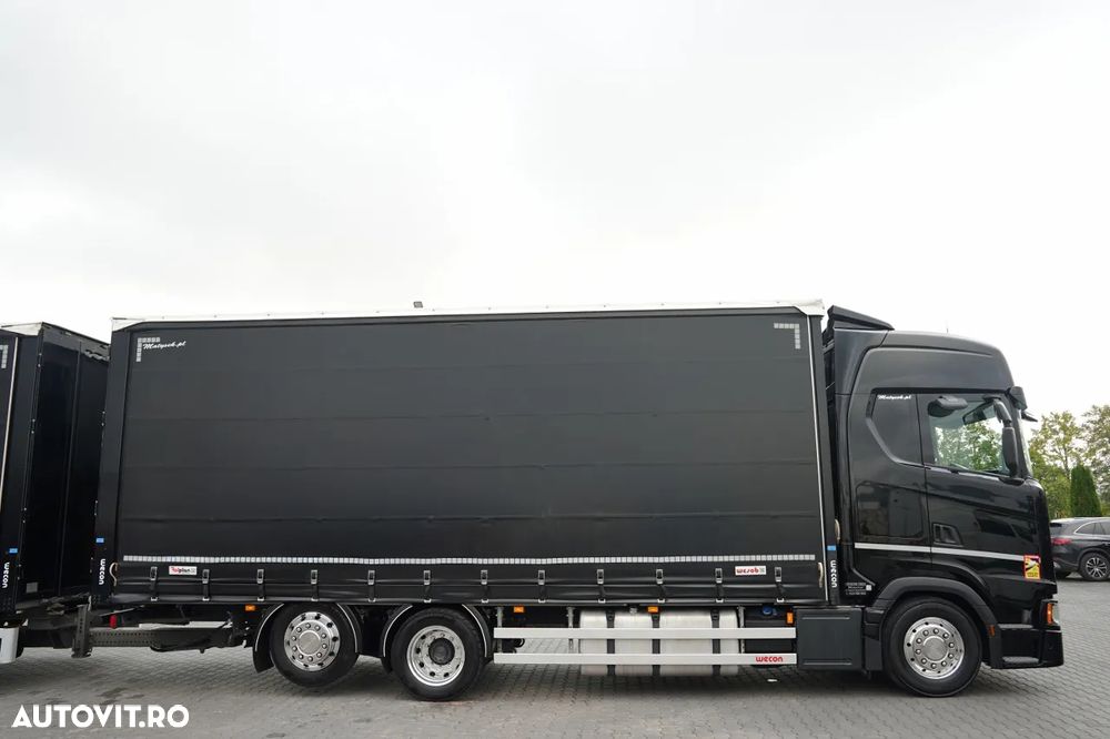 Scania SCANIA S 500 / ANSAMBLU TANDEM 120 M³ / ÎNCĂRCARE PRIN TRAVERSARE (DRIVE-THROUGH) / PRELATĂ CULISANTĂ / 7,7 M + 7,7 M / WECON / AXĂ RIDICABILĂ / - 17