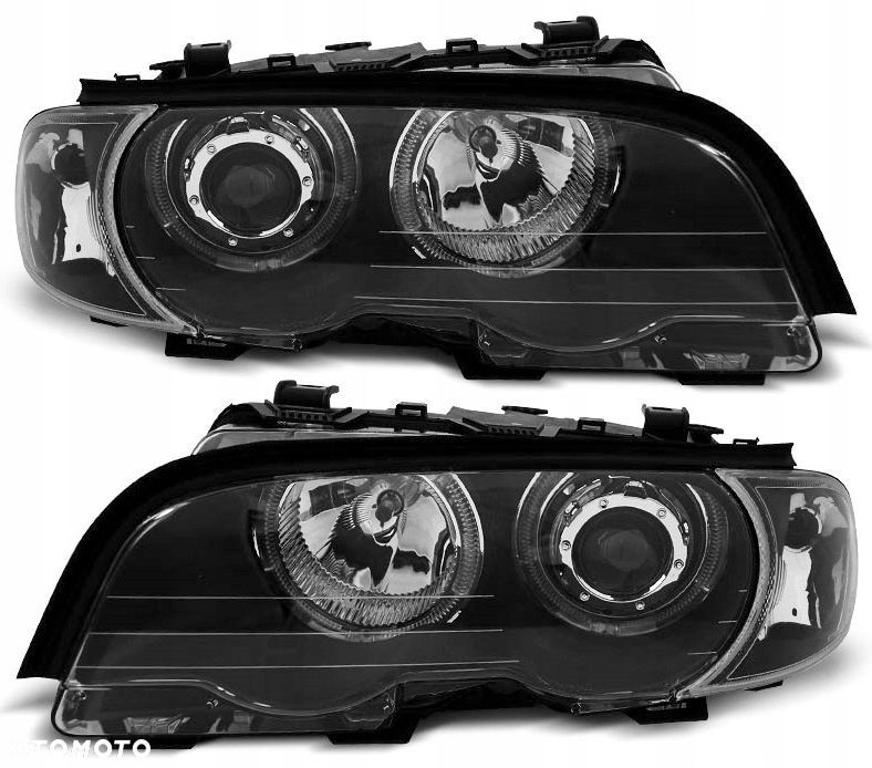 Reflektor Lampa Migacz kpl Diody Soczewka Clear Black Bmw 3 E46 Coupe 99-03 - 1