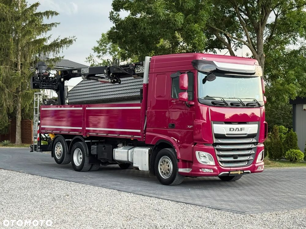 DAF XF 450/6X2/HDS HIAB FASSI F195AS/CAŁY NA PODUCHACH/CHWYTAK PALETOWY Z ROTATOREM/UDZWIG 1600 KG NA 11M/ Z NIEMIEC - 1