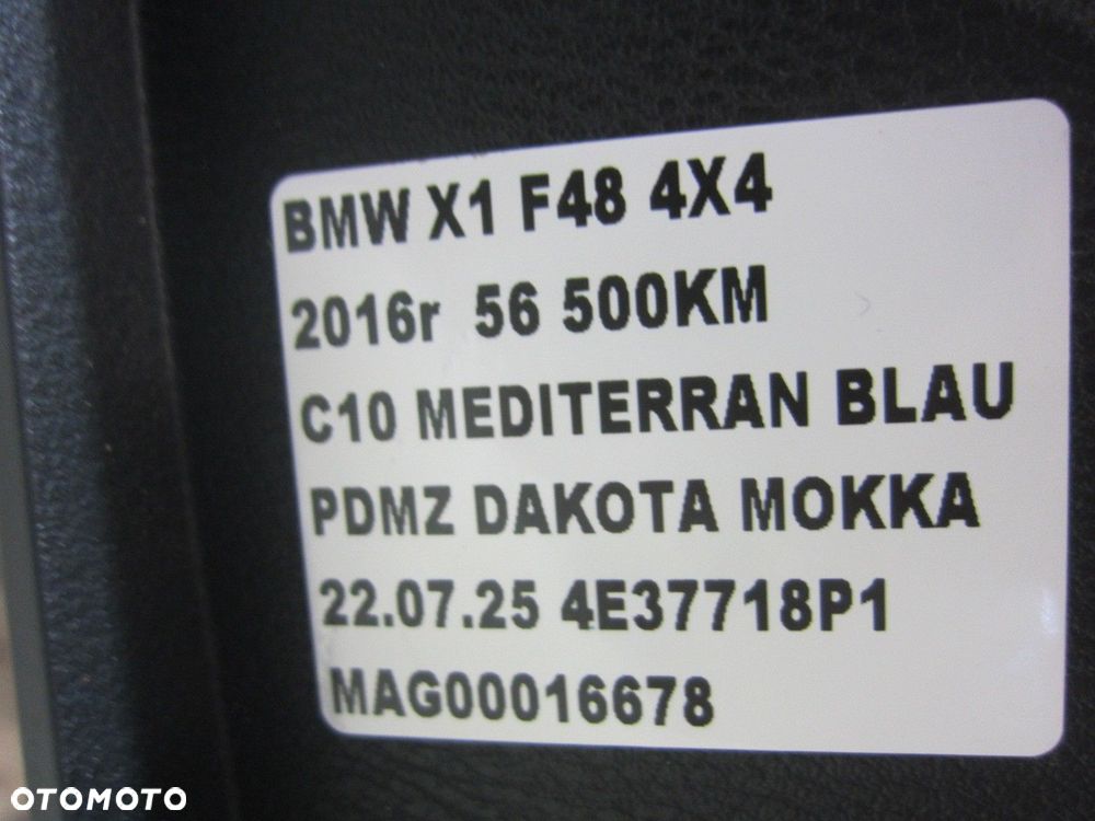BMW X1 F48 DESKA ROZDZIELCZA KONSOLA CZARNA MOKKA BRĄZ 51456969854 6969854 - 12