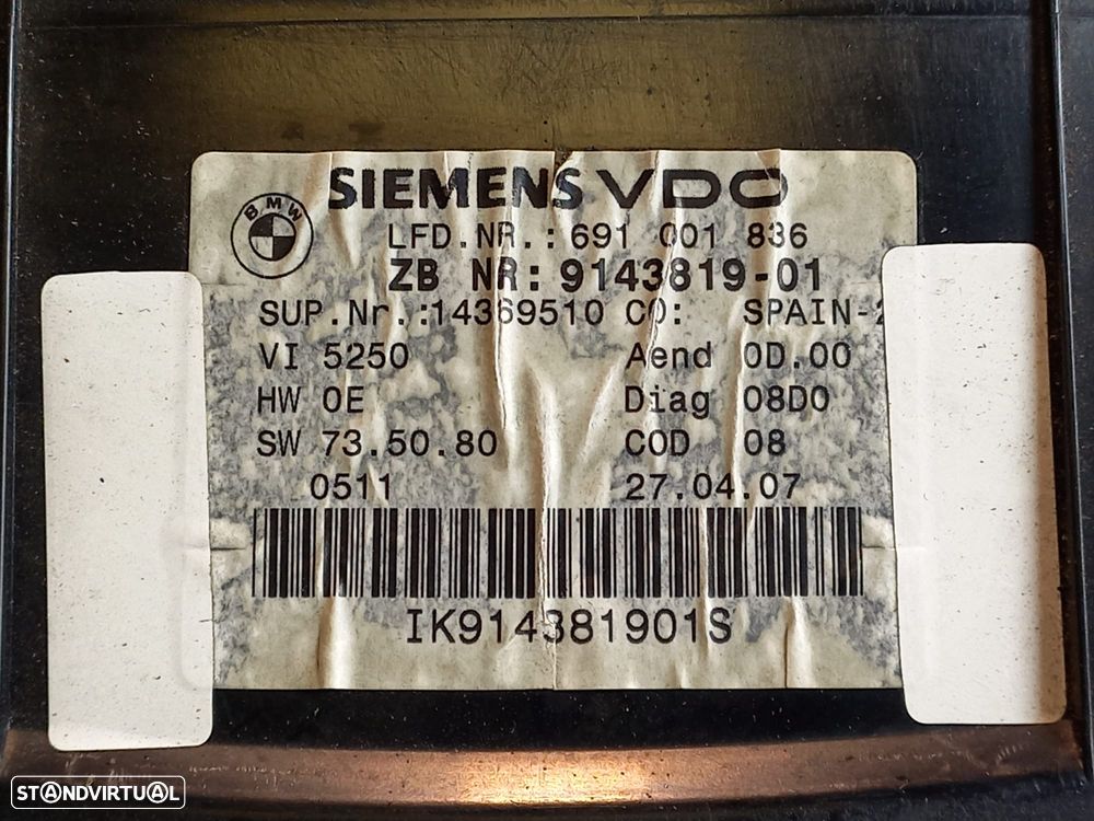 QUADRANTE KMS MOSTRADORES PAINEL INSTRUMENTOS A2C53242591 914381901 BMW SERIE 3 E93 E92 E91 - 5